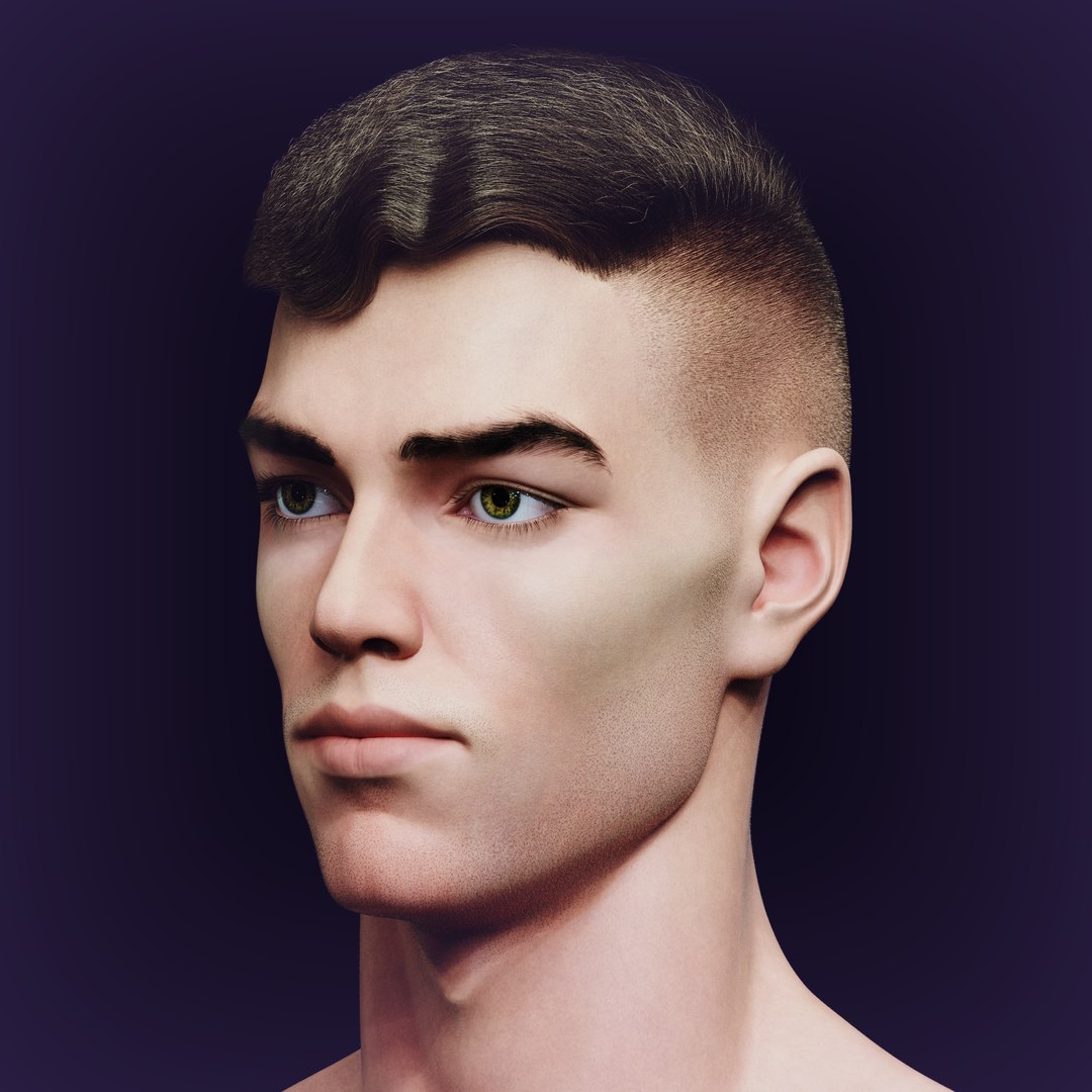 Slavic Realistic Male Head Middle Poly 3D - TurboSquid 2259600