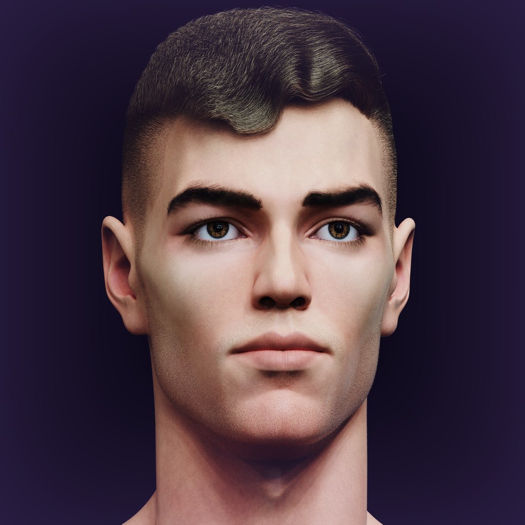 Slavic Realistic Male Head Middle Poly 3D - TurboSquid 2259600