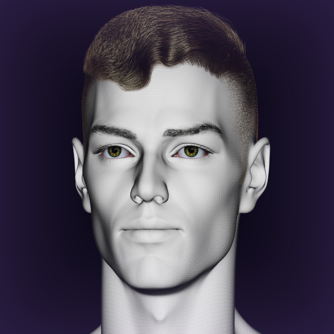 Slavic Realistic Male Head Middle Poly 3D - TurboSquid 2259600