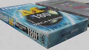 Damaged Vhs Tape boxes 3D model