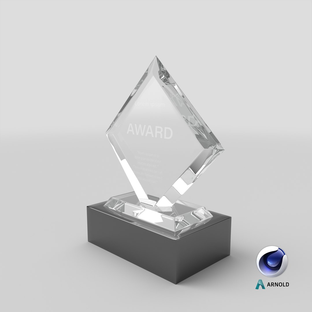 3D rectangle glass award trophy - TurboSquid 1509532