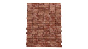 brick wall 3d obj
