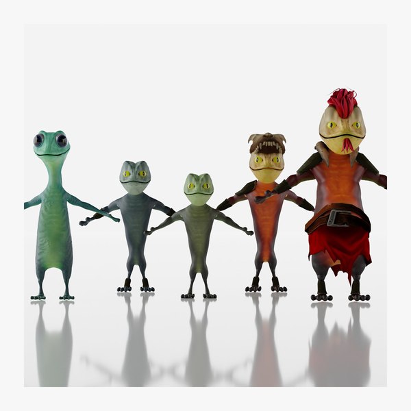 3d Character Lizards Pack Collection Lizards Turbosquid 1975094
