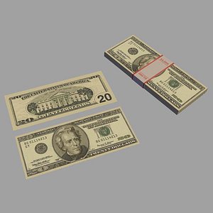 dollar bill 3d model