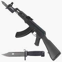 Kalashnikov AKM Assault Rifle with Bayonet Black
