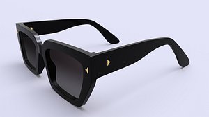 Eyewear Classic unisex rectangular frame Black Sunglasses