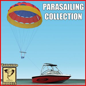 motorboat parasailing 3d model