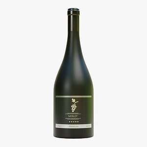 Wine Bottle 03 3D