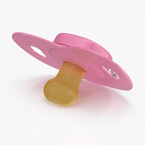 pacifier pink 3d model
