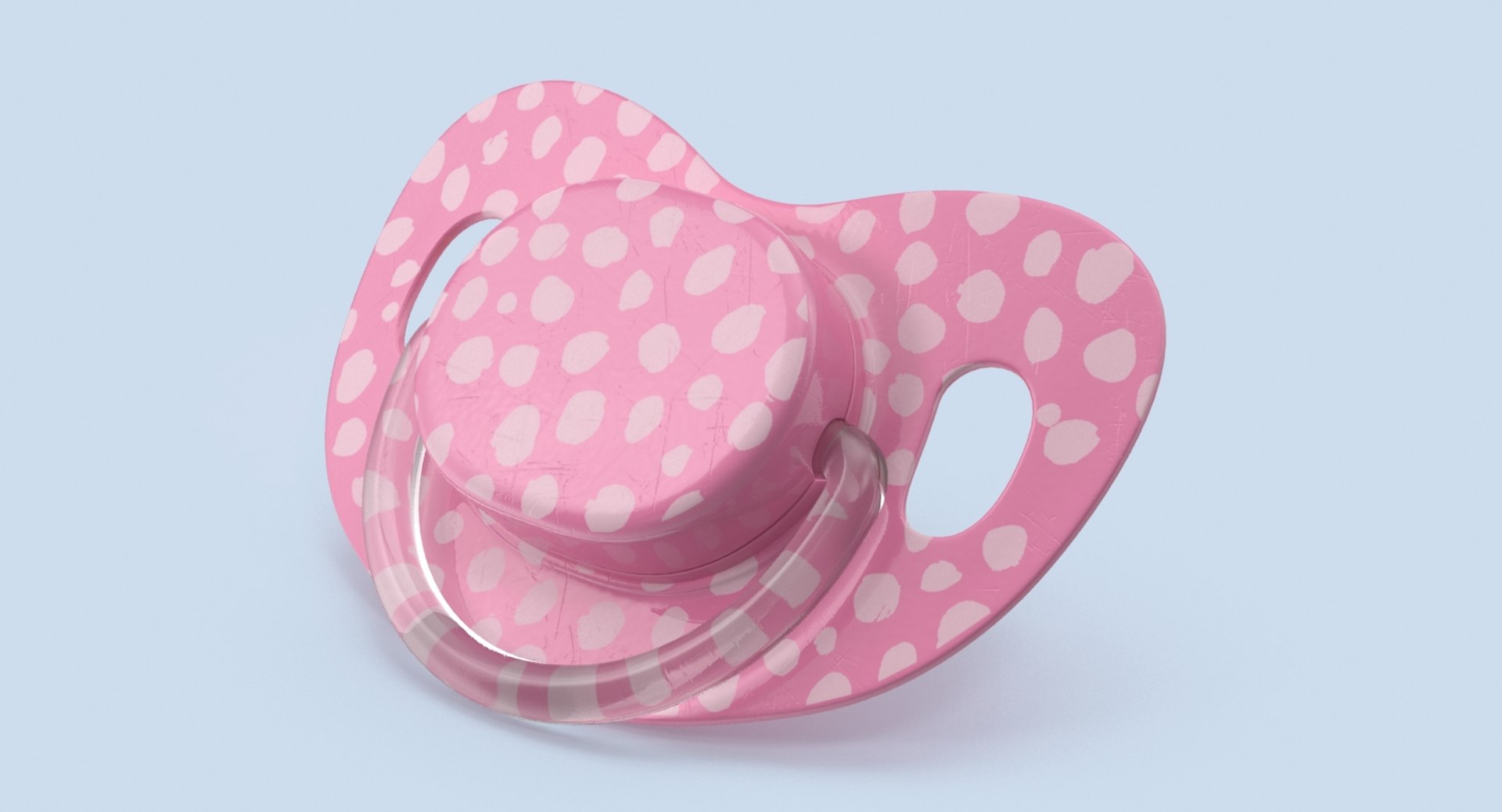 Pacifier Pink 3d Model