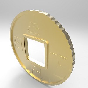 yen coin 3d model
