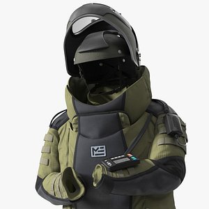 EOD 10 Bomb Suit Without Person Rigged 3D