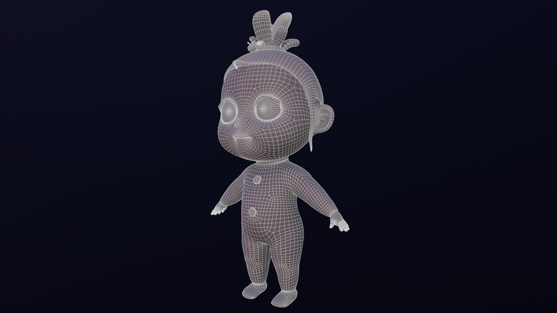 Character Baby Girl Rig 3D Model - TurboSquid 1394237