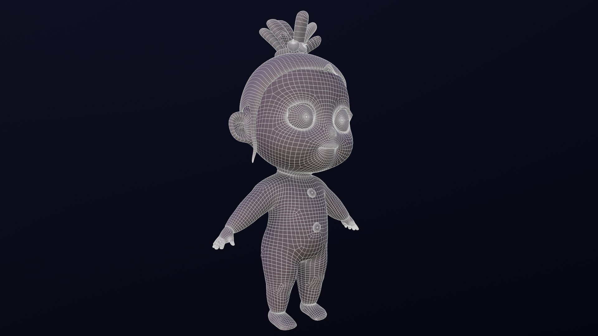 Character Baby Girl Rig 3D Model - TurboSquid 1394237