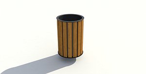 3d park litter bin