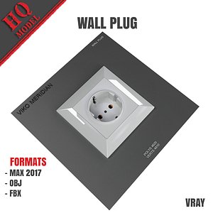wall plug 3D