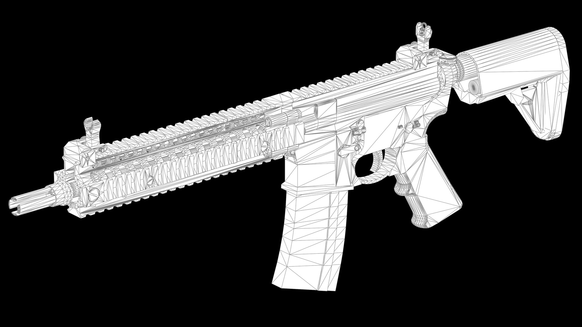 MK-18 Rifle PBR Worn Low-poly 3D model 3D - TurboSquid 1793724