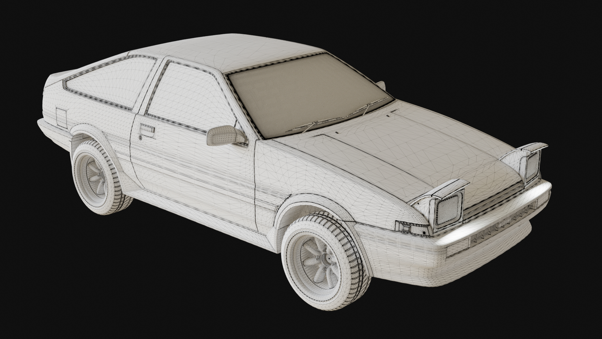 Free 3D Toyota AE86 Blender Rigged model TurboSquid 1771522