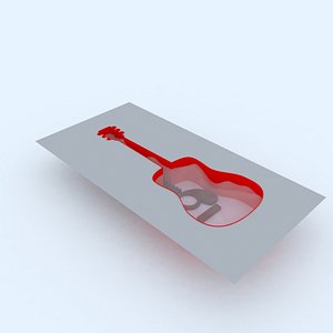 3D model pool guitar