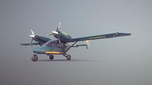 3D accord-201 greenyellow livery airplane