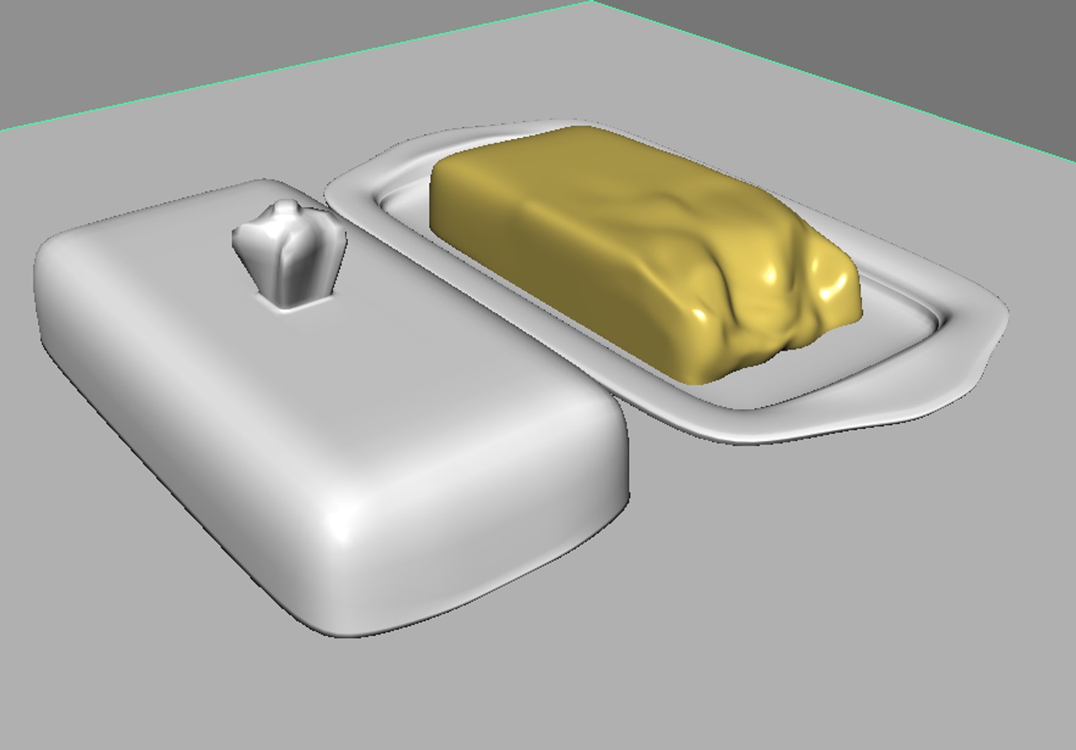 3ds max silver butter dish