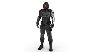 3D Winter Soldier 3D Model Rigged PBR Textured Game Ready model