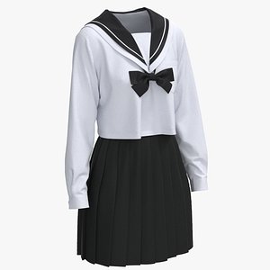 3D Sailor Collar School Uniform 1