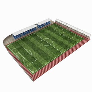 3d model football pitch