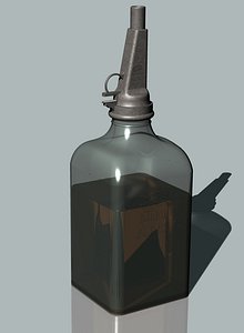 Glass Motor Oil Bottle - Gargoyle Mobiloil Arctic
