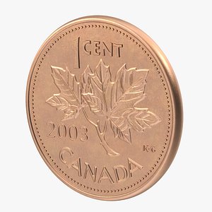 3d 1 canadian coin model