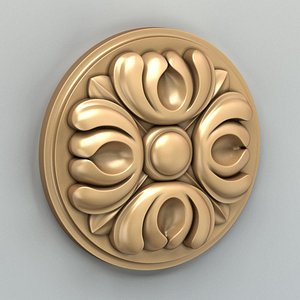 3D Round rosette 040
