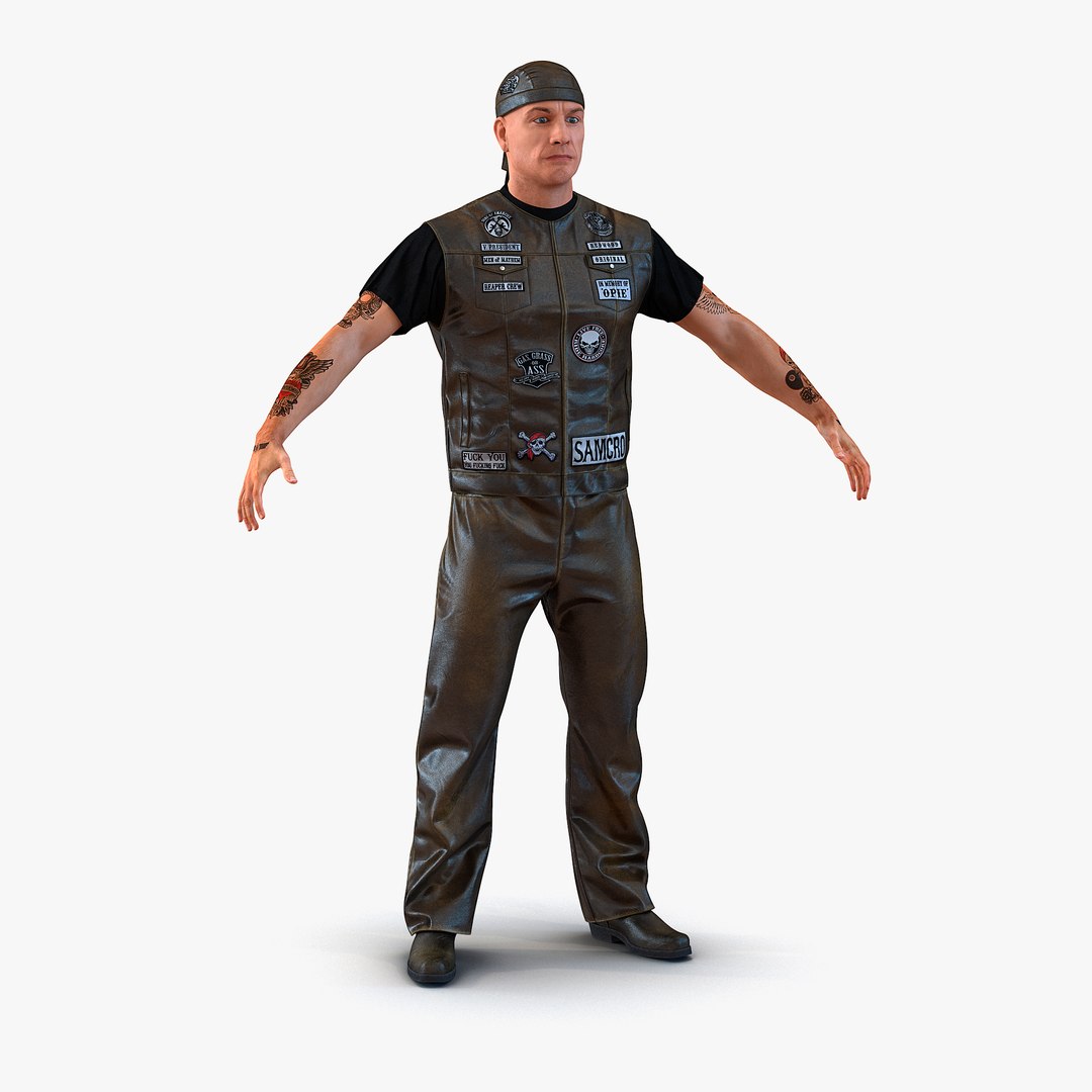 Biker Man 2 3D Model 3D model preview