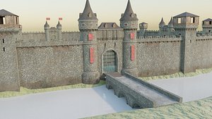 3D Castle Wall model