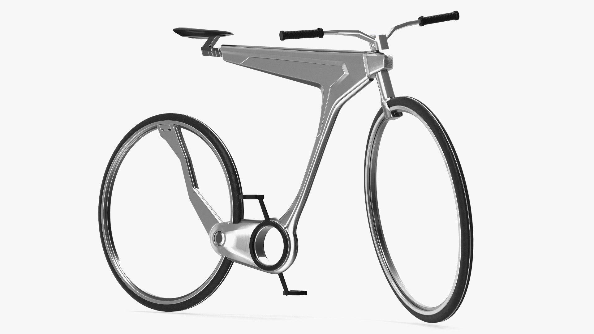 Futuristic Electric Bicycle Rigged 3D model preview