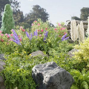 3D Plants Asset Set Garden Collection-Blender-3dmodel