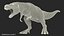 3D tyrannosaurus rex roaring animal