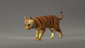 3D Cat - Rigged  Low-poly 3D model model