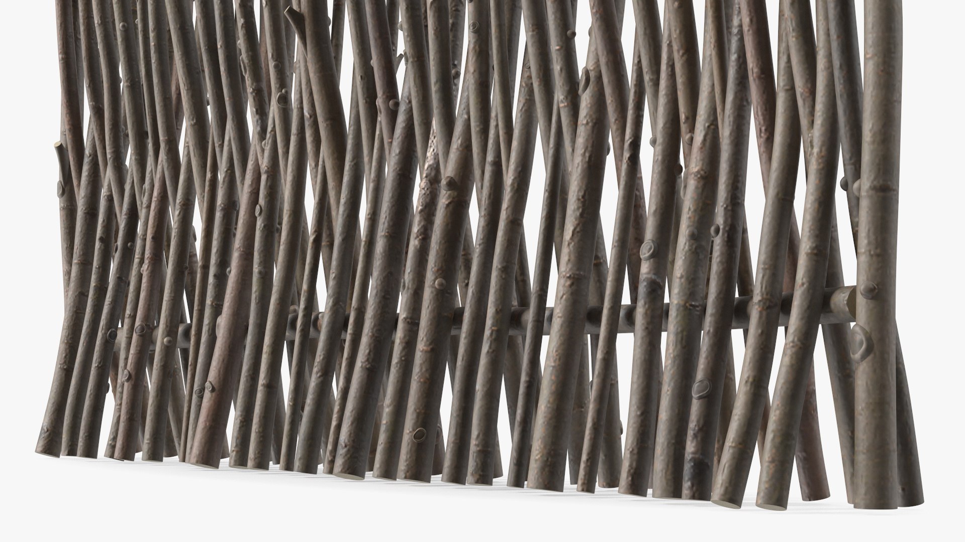 Small Wattle Fence Panel 3D model - TurboSquid 2068993