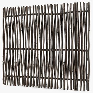 Small Wattle Fence Panel 3D model
