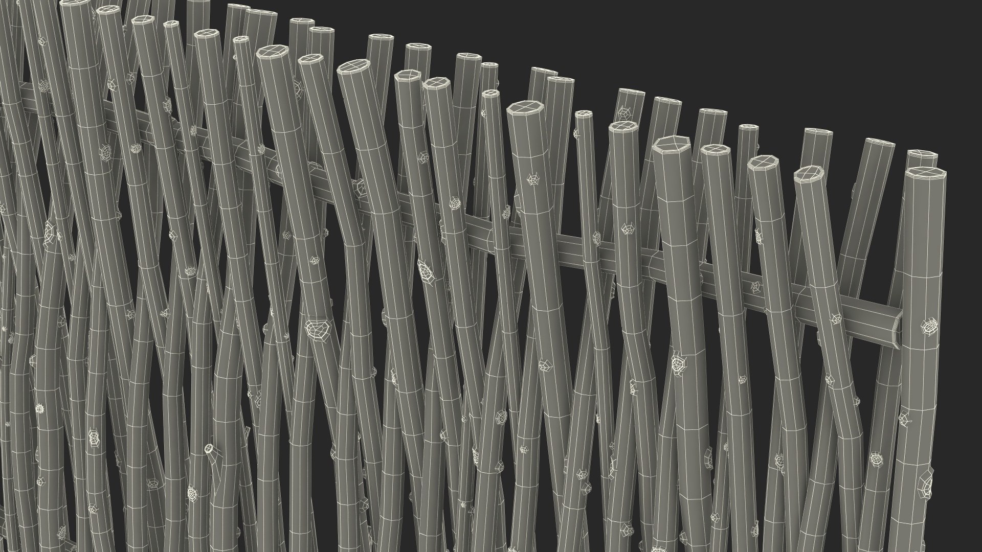 Small Wattle Fence Panel 3D model - TurboSquid 2068993