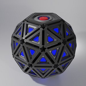 Sci-fi Grenade 3D model