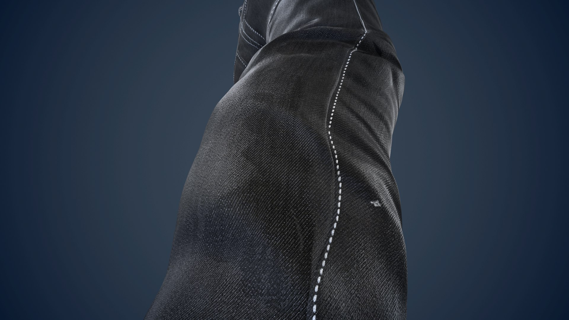 3D black jeans pants model - TurboSquid 1171270