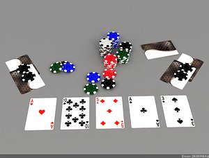 3d model of cards