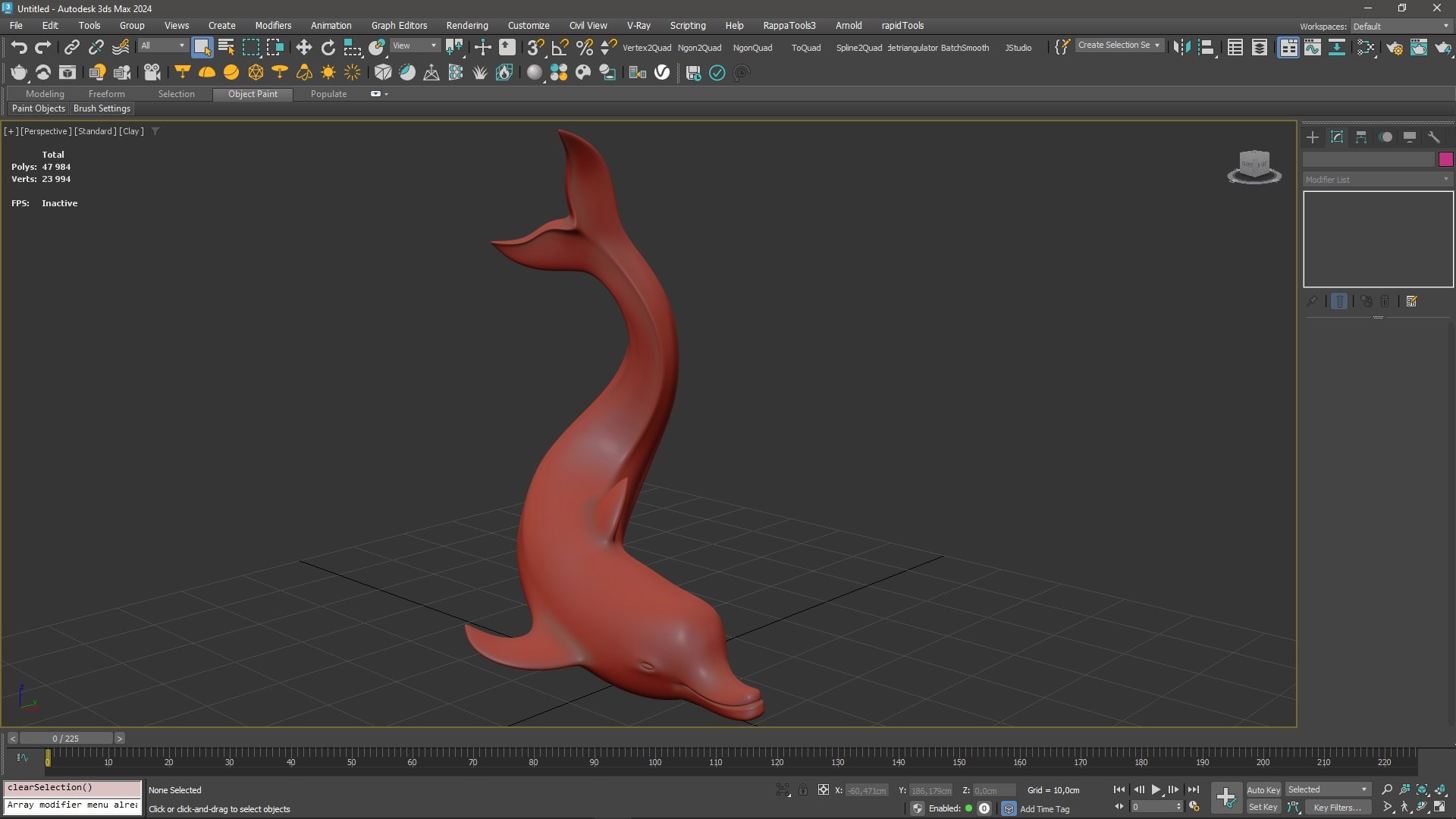 Marble Dolphin Sculpture for 3D Print 3D model preview