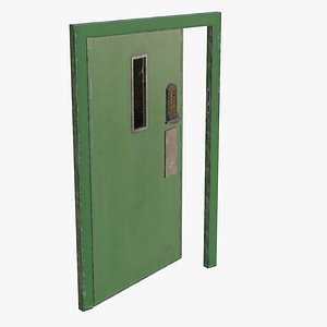 Metal Secure Door Green