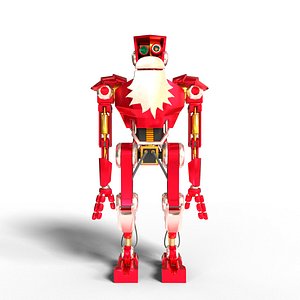 3D robot santa model