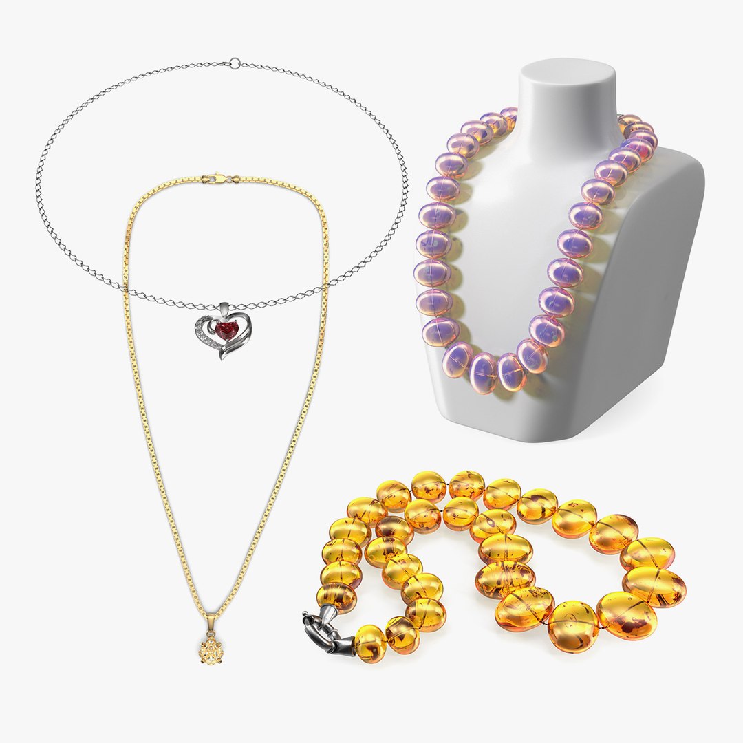 Necklace Collection 3 3D model preview
