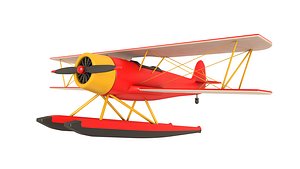 3D Sea Plane Biplane
