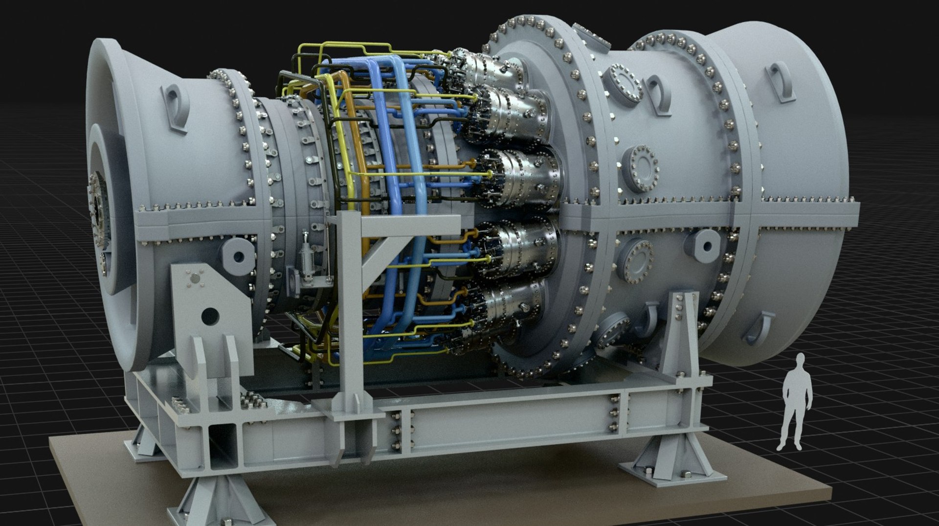 Gas Turbine Engine Full Detail Full Interior 3D Model - TurboSquid 2515255