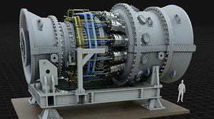 Gas turbine engine full detail full interior